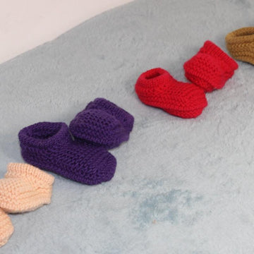 Baby Simple Aran Circular Slippers