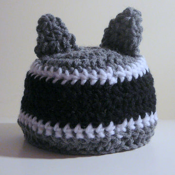 Raccoon Hat - Newborn to Adult