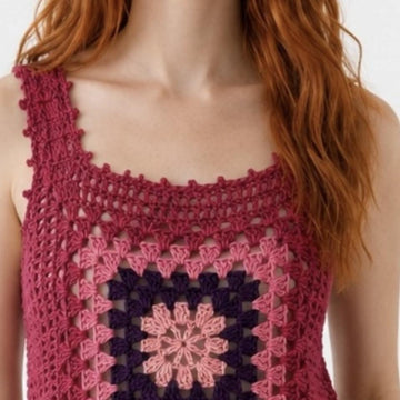 Picot Crochet Vest Top