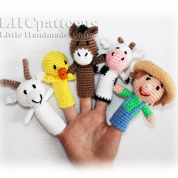 Old Macdonald Finger Puppets Crochet Pattern