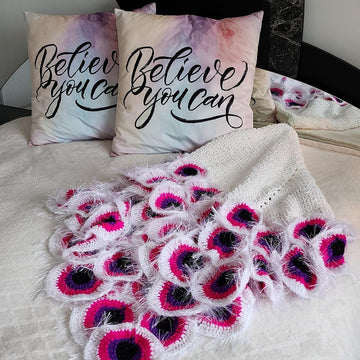 Pink Peacock Blanket