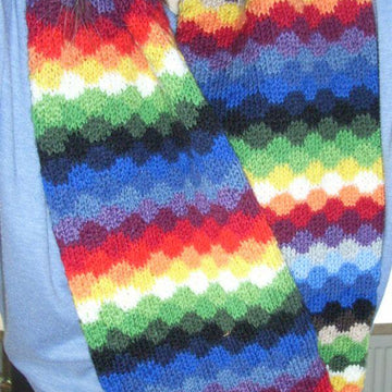 Rainbow infinity scarf