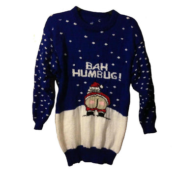 Christmas Cheeky Naughty Santa Bah Humbug Jumper