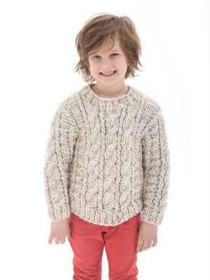 Inishturk Pullover in Lion Brand Wool-Ease Thick & Quick - L40175