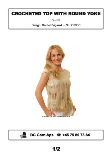 Crocheted Top with Round Yoke in BC Garn Allino - 2133BC - Downloadable PDF