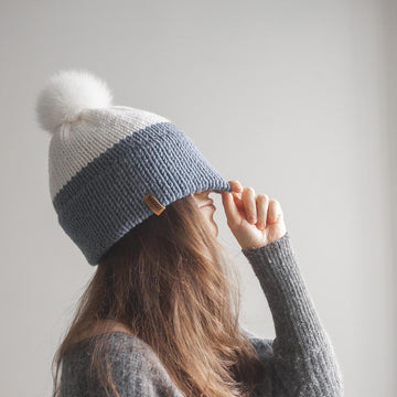 Double Brim Beanie - Knit hat for women + VIDEO