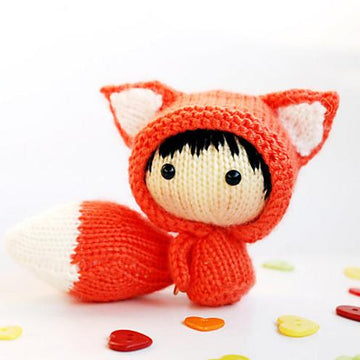 Orange Fox Doll with removable tail