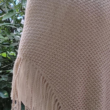 Sunwoven mesh shawl