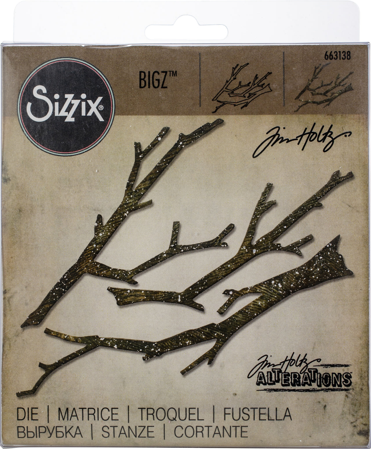 Sizzix Bigz Die By Tim Holtz 1.5" To 6.25" - Branches