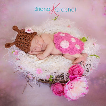 Newborn Ladybug Hat and Bottom Cover