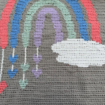 Rainbow Boho Baby Blanket