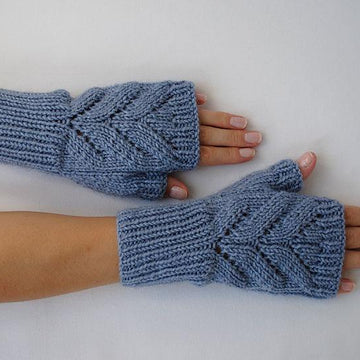 Leaves Fingerless Gloves