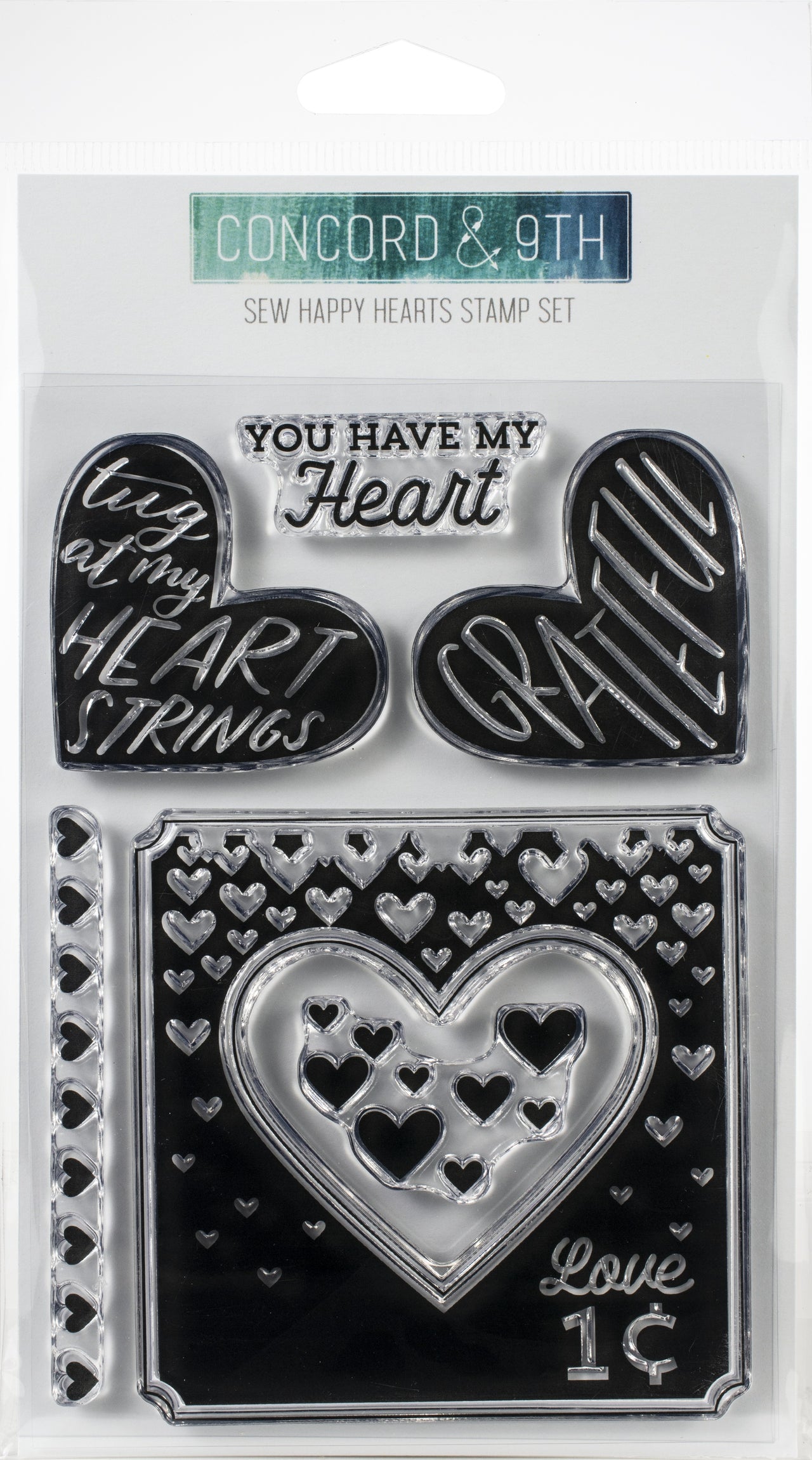 Concord & 9th Clear Stamps 4"X6" - Sew Happy Hearts