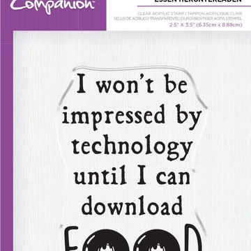 Crafter's Companion Clear Acrylic Quirky Stamp 2.5"X3.5" - Download Food