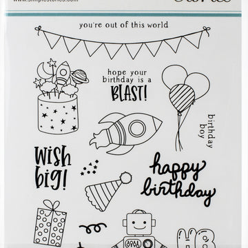 Simple Stories Birthday Blast Photopolymer Clear Stamps - 619970