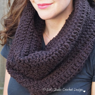 Crochet Infinity Scarf, Cowl/Hood