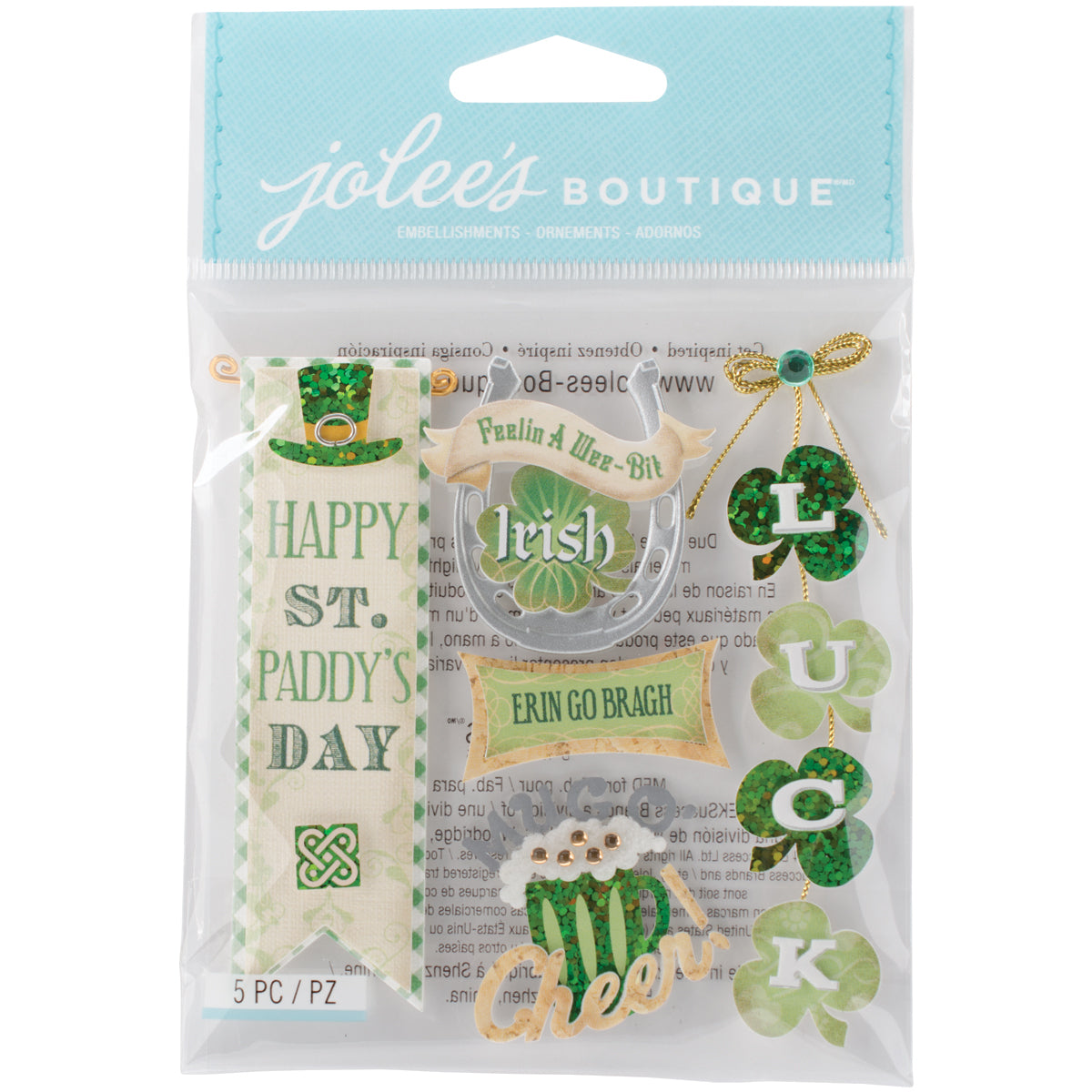 Jolee's Boutique Dimensional Stickers - Irish Words & Phrases