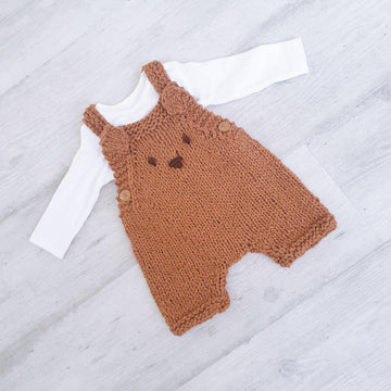 Baby Bear Chunky Shortie Dungarees 0-2 yrs