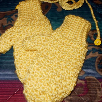 Button Mittens on a String