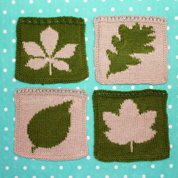 Oak Leaf Intarsia Square