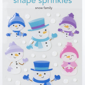 Doodlebug Sprinkles Adhesive Enamel Shapes - Snow Family