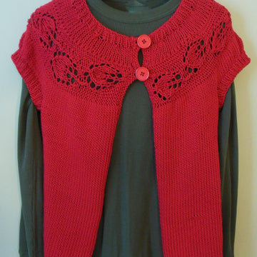 Leaf Me Alone, I'm Knitting Cardi Vest