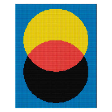 Bauhaus Triple Circle Motif Chart for Knitting