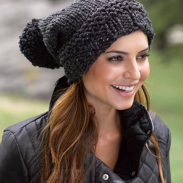 Pompoms Hat in Lion Brand Wool-Ease Thick & Quick - L32106C