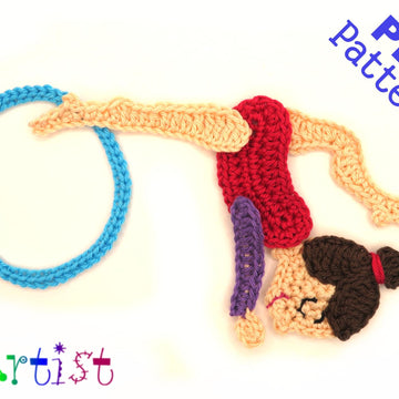 Gymnastic crochet applique pattern
