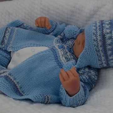 Pattern 57 Matinee Style Cardigan, Hat & Booties