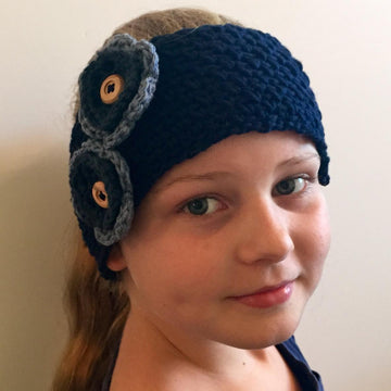 Shannon's Ear Warmer with Button Flower
