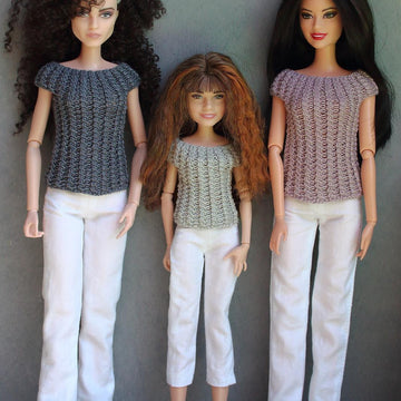 Cabled Top For Dolls
