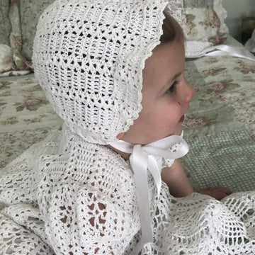 Baby Girl Christening Outfit Pineapple Stitch
