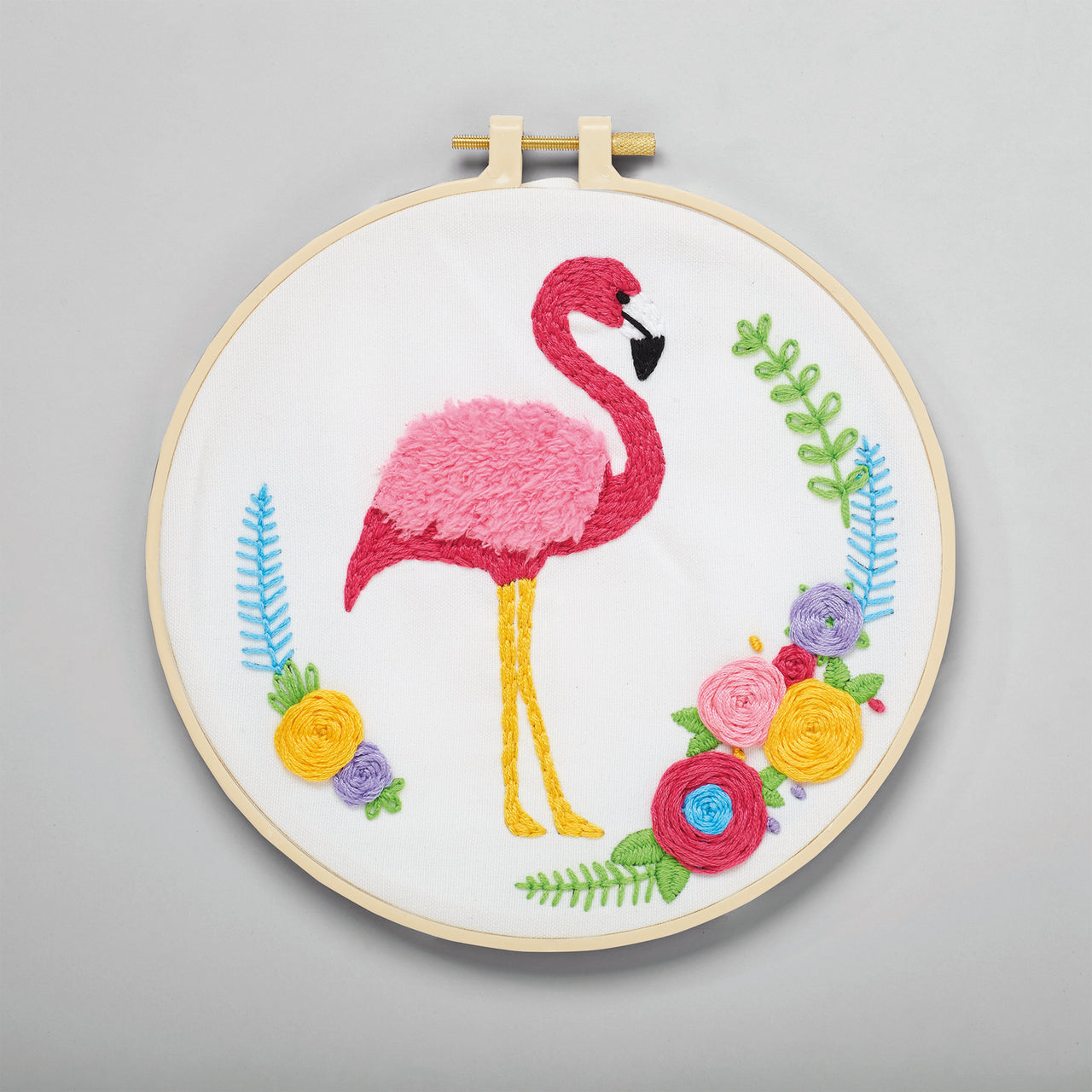 Simply Make Flamingo Printed Embroidery Kit