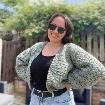 Granny Stripe Sleeve Cardigan - Adult