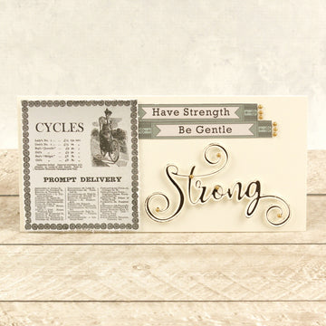 Artdeco Creations Delightful Sentiments Cut, Foil & Emboss Dies - Strong 4.2"X2.5"