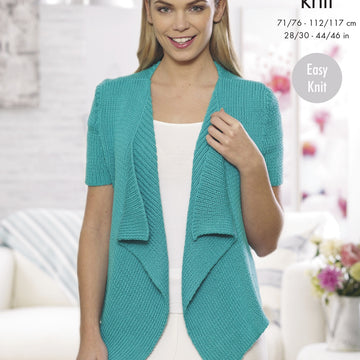 Waterfall Cardigans in King Cole Cottonsoft DK - 4520 - Downloadable PDF