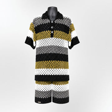 Granny Stitch Mens Polo and Shorts Set