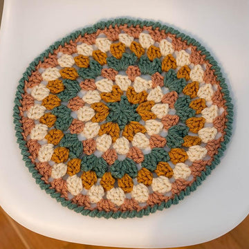 Granny Circle Crochet Chair Pad