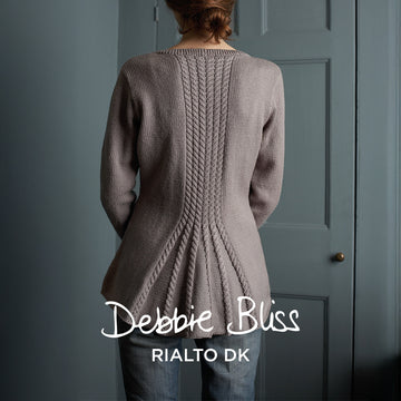 Sophia Cable Vent Jacket - Cardigan Knitting Pattern for Women in Debbie Bliss Rialto DK