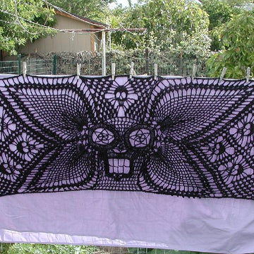 Heaven Sent an Angel Winged Skull Shawl