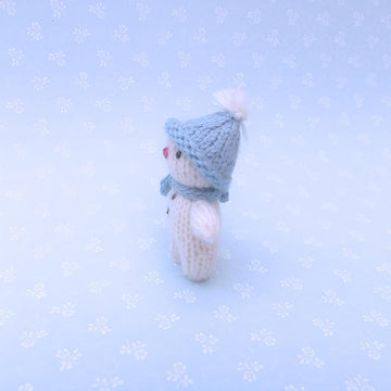 Little snow boy and bunny girl