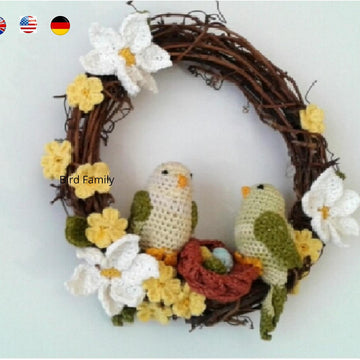 Easter Wreath Bird Family