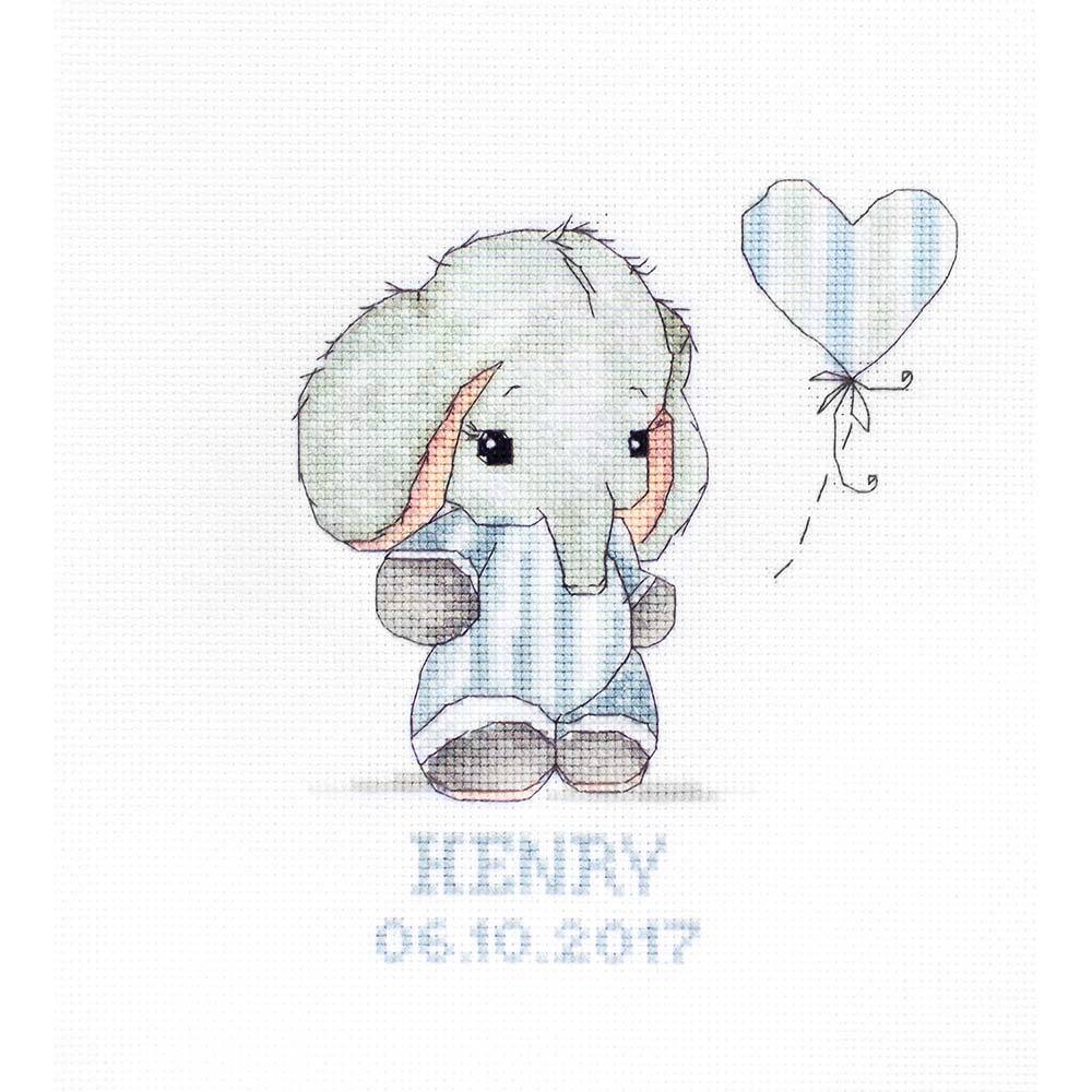 Luca-S Baby Boy Cross Stitch Kit - 14cm x 16.5cm