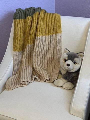 Fisherman's Pup Knitted Blanket