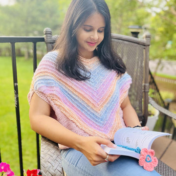 V-Snug Oversized Crochet Tee