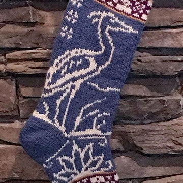Christmas Heron Stocking