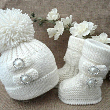 Knitting PATTERN Baby Shoes Baby Hat Baby Set Warm
