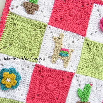 Llama and Cactus Afghan