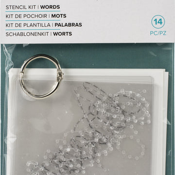 We R Memory Keepers Stitch Happy Stencil Kit - Words